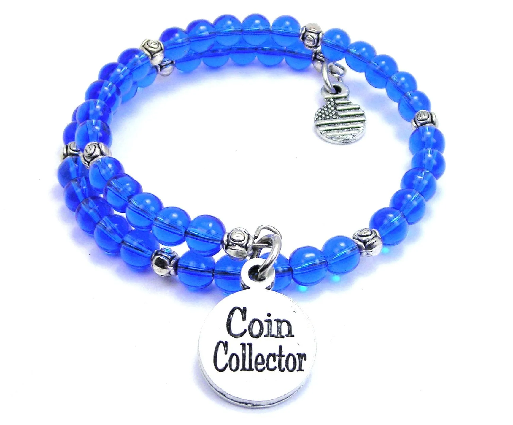 Coin Collector Delicate Glass Wrap Bracelet