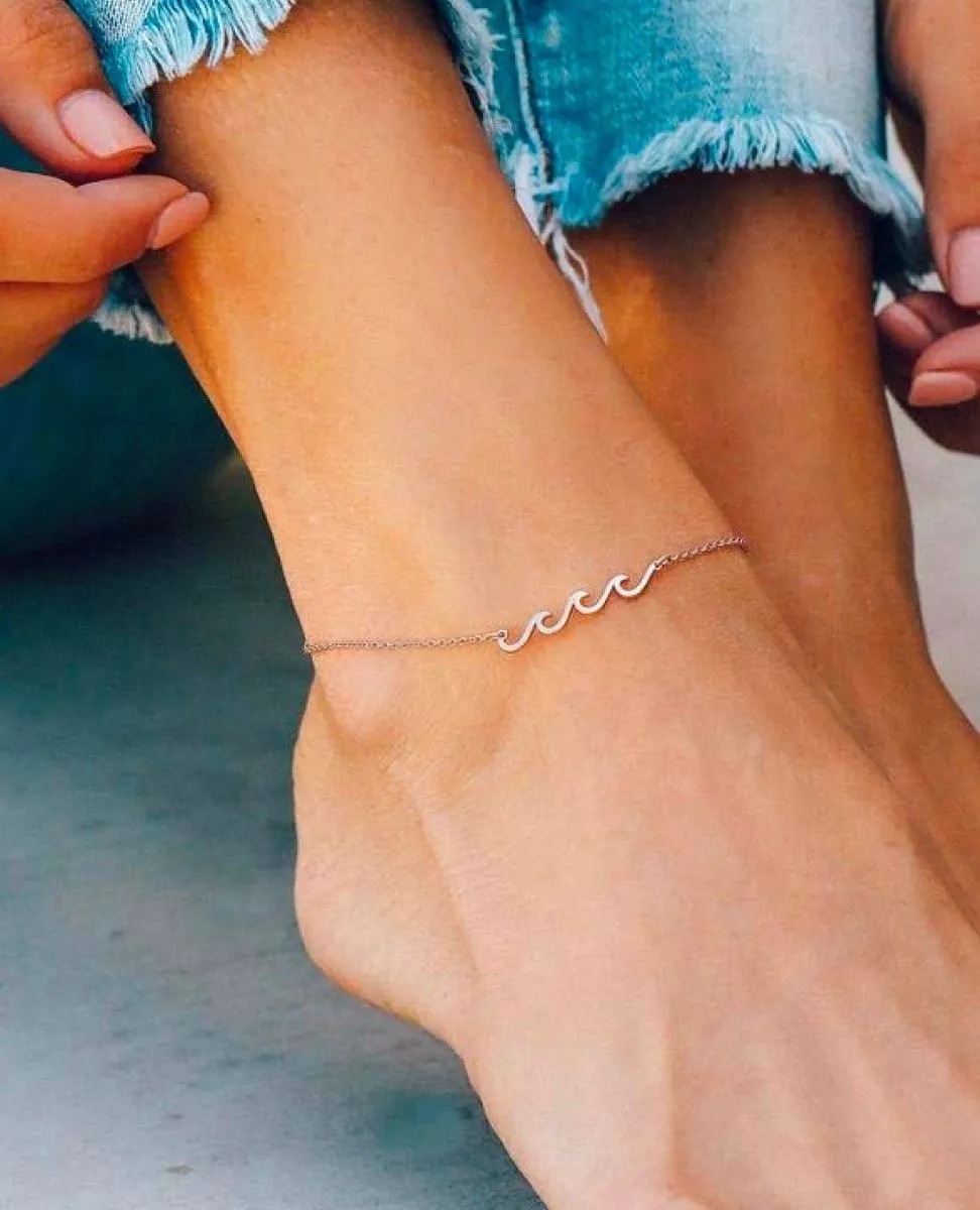 Delicate Wave Anklet Assorted