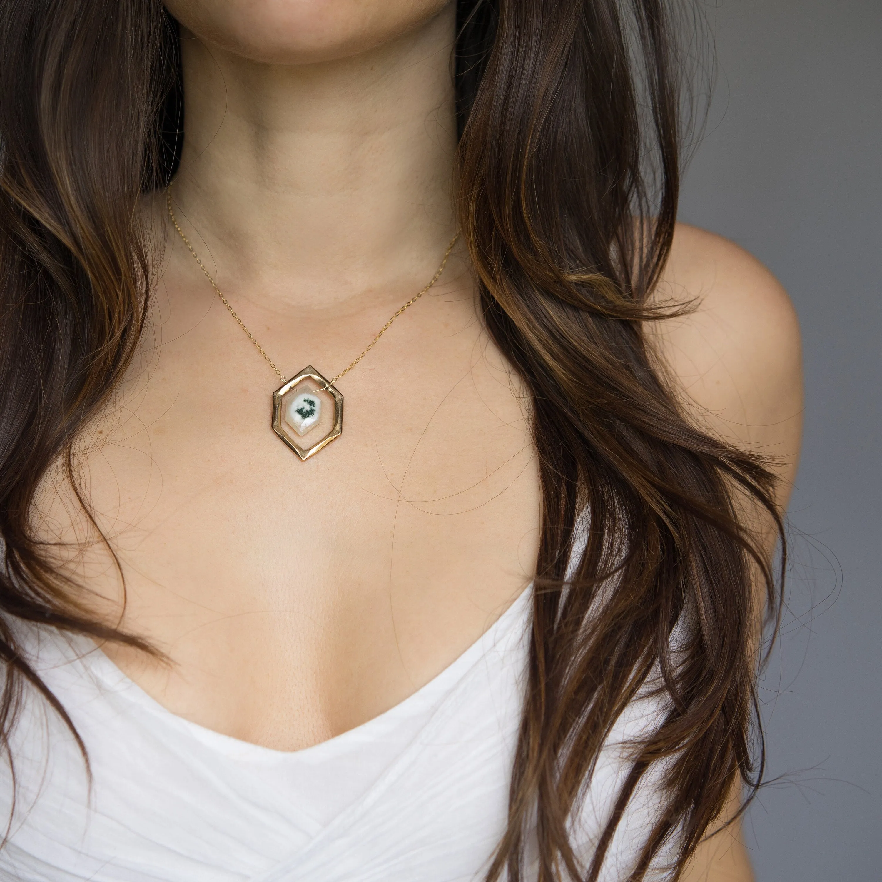 DIAMOND Solar Quartz necklace