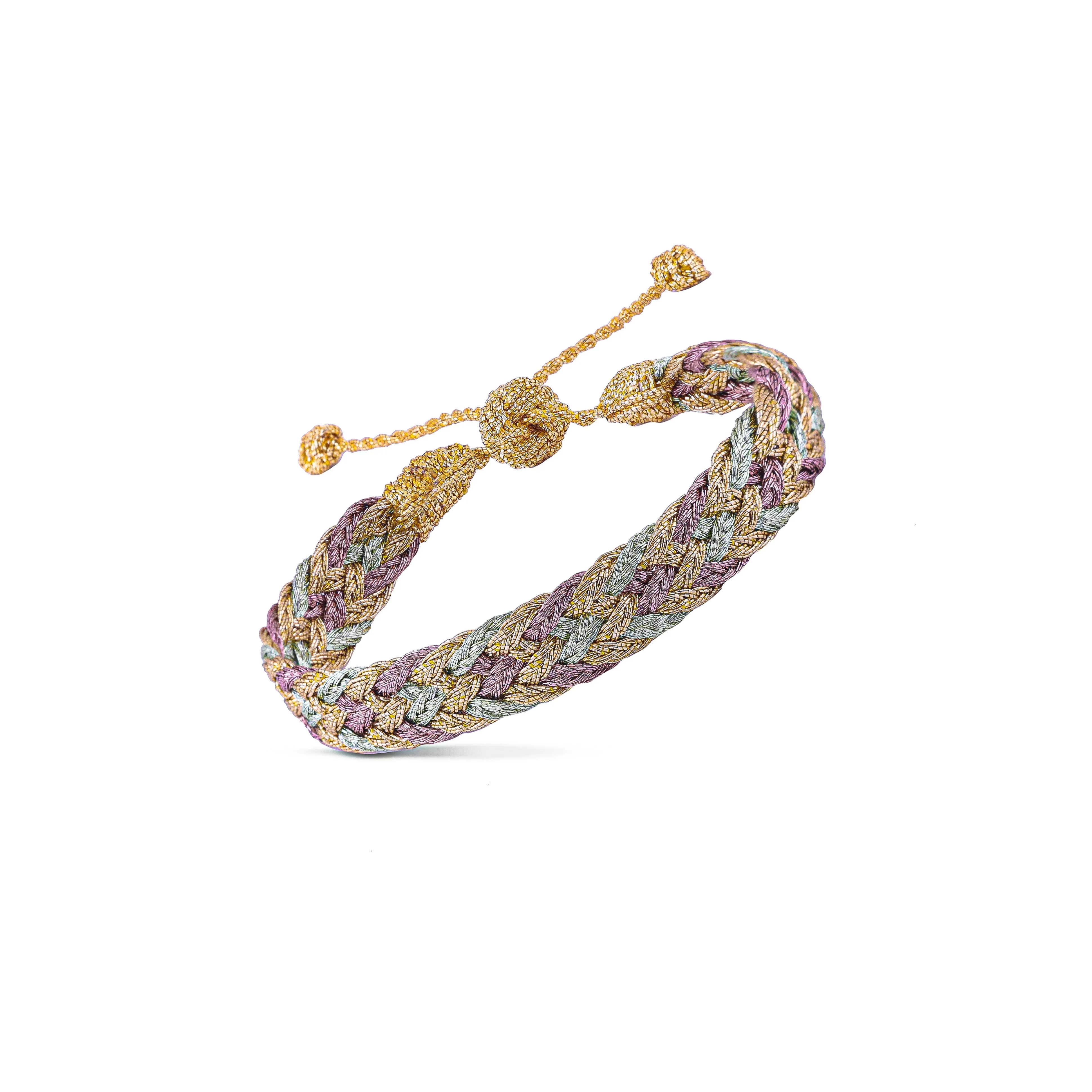 Double-U n°2 Bracelet in Gold Almond Taupe