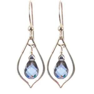 Elegant Everyday Earrings with Teardrop Gem