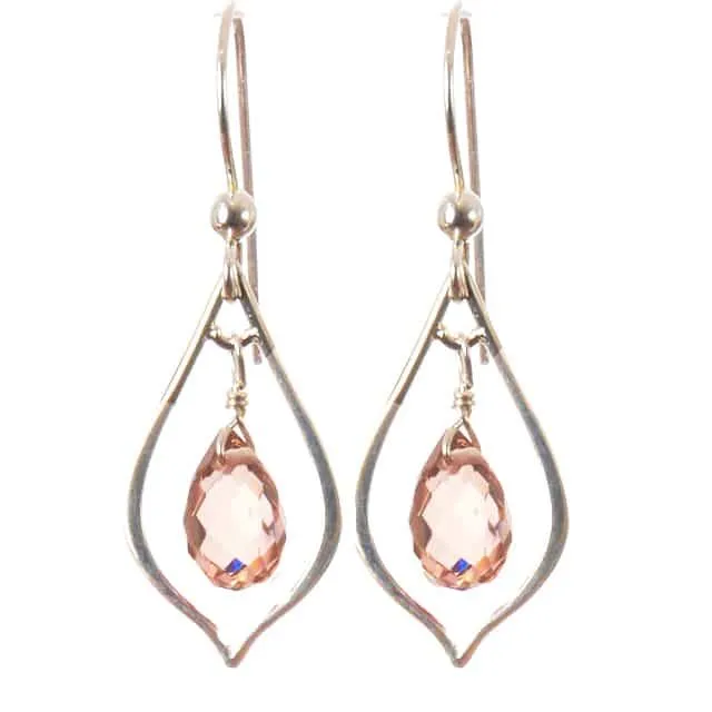 Elegant Everyday Earrings with Teardrop Gem