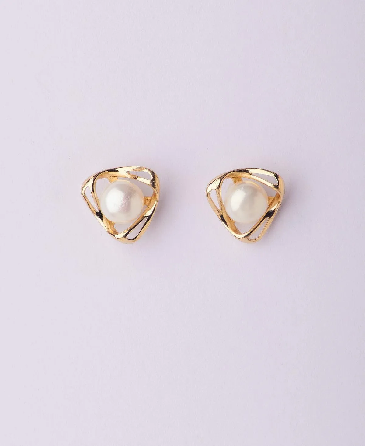 Elegant Real Pearl Stud Earring