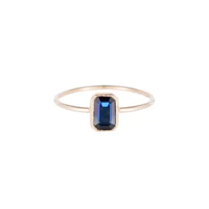 Emerald Cut Sapphire Wisp Ring