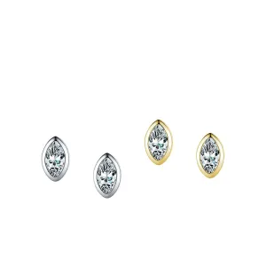 Everyday Genie Sterling Silver Zircon Stud Earrings - Fashion Jewelry