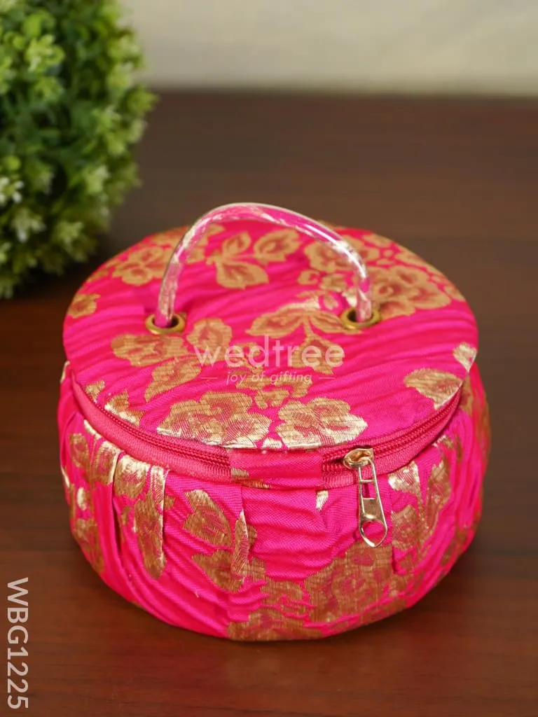 Floral Design Bangle Box with Handle - 6.5 inch - WBG1225