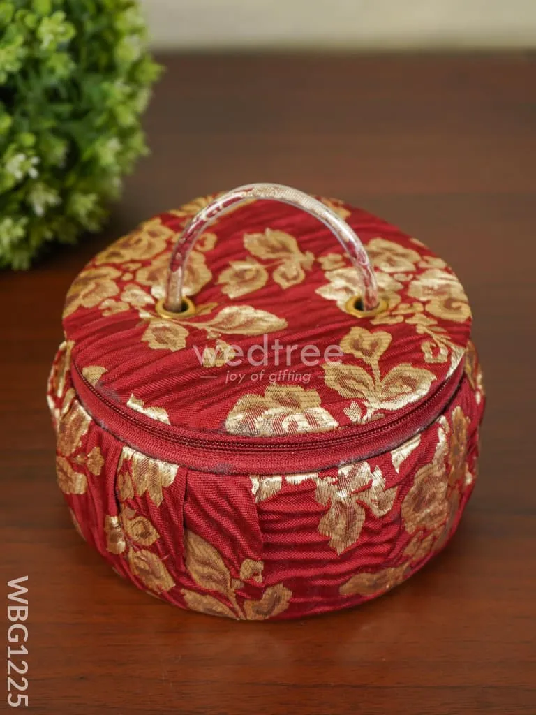 Floral Design Bangle Box with Handle - 6.5 inch - WBG1225