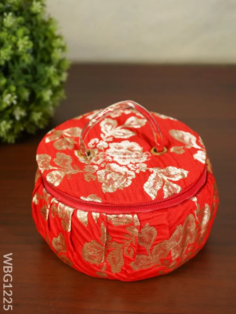 Floral Design Bangle Box with Handle - 6.5 inch - WBG1225