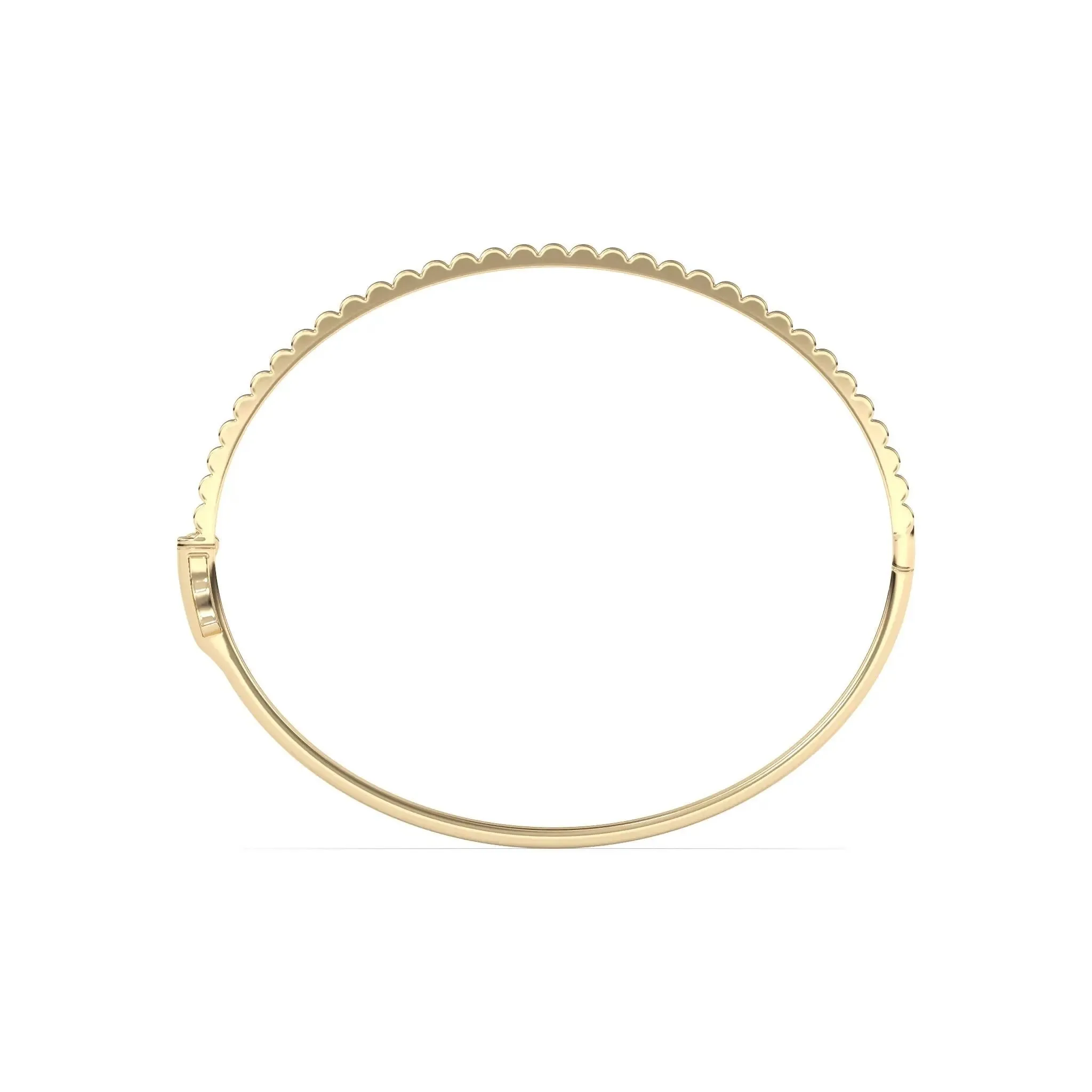 Fluted Gold Bangle