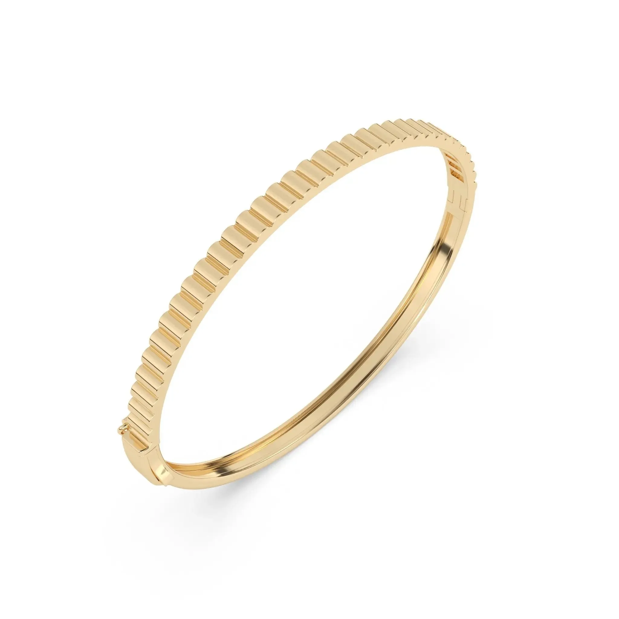 Fluted Gold Bangle