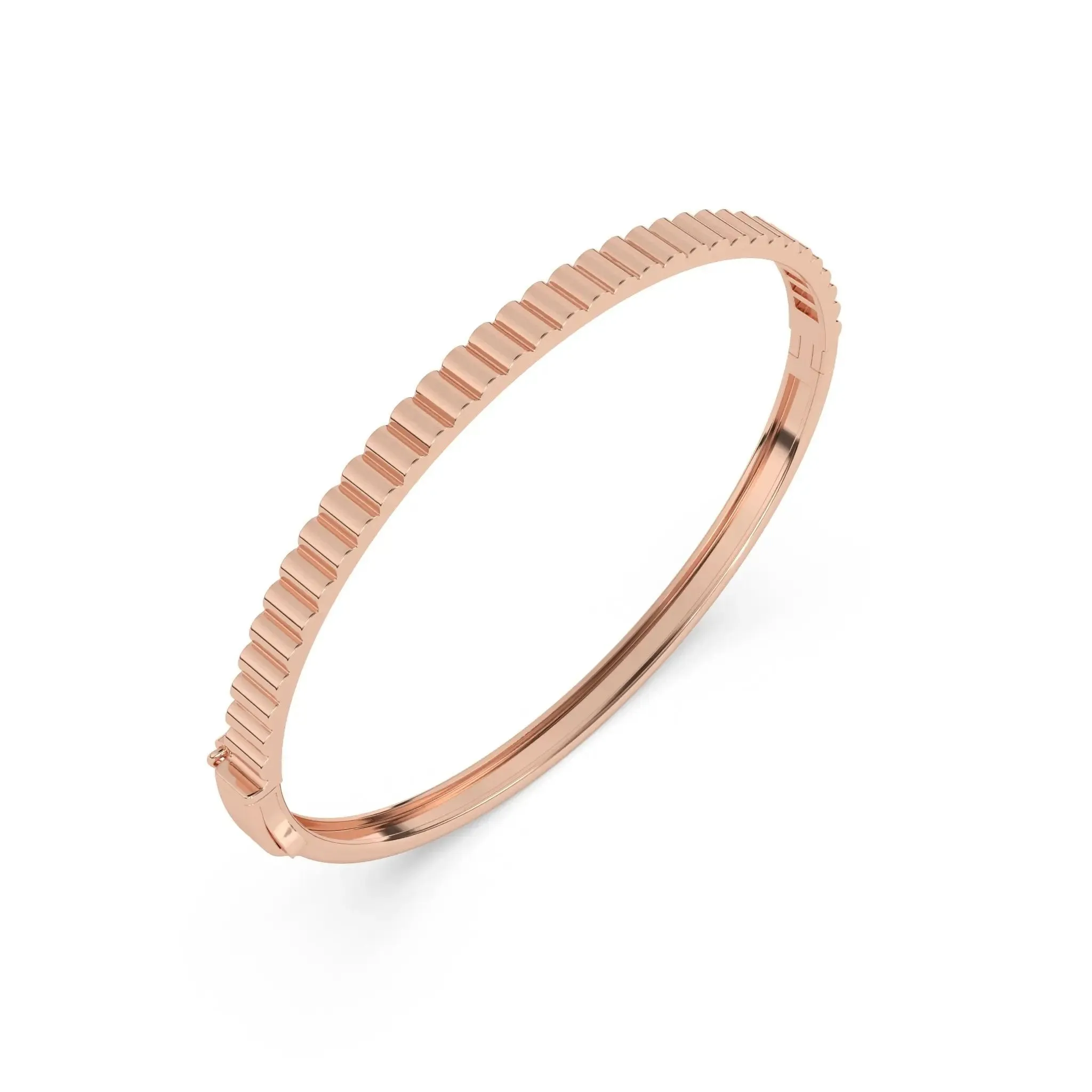 Fluted Gold Bangle