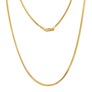 Franco Chain 1.55mm with 24in Length in 14K Yellow Gold