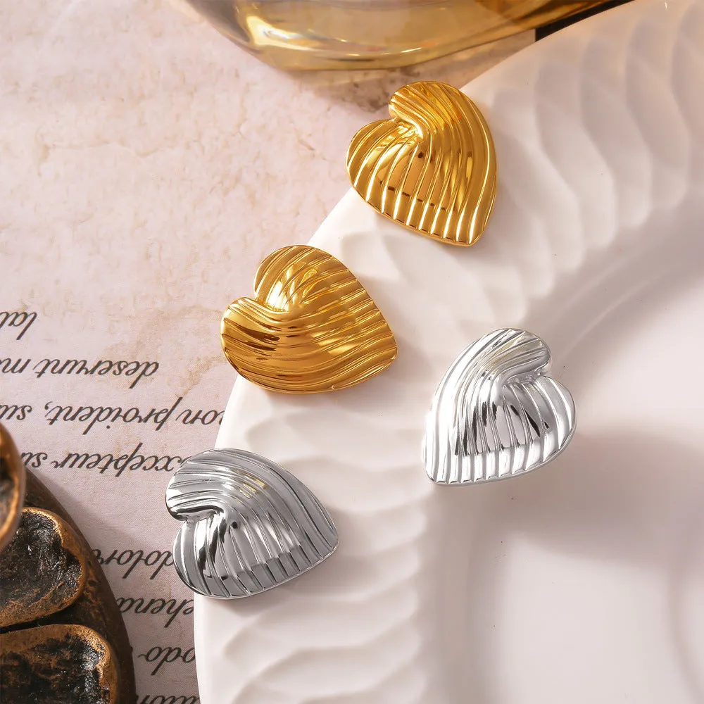 Heartfelt Geometry Gold Earrings - Planderful Everyday Genie