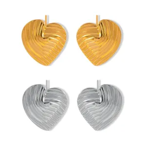 Heartfelt Geometry Gold Earrings - Planderful Everyday Genie