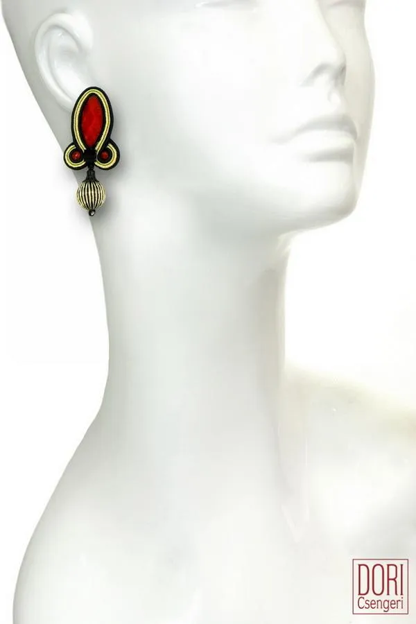 Hedone Red Earrings