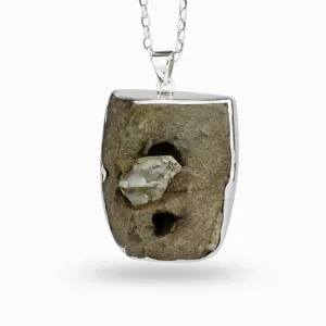 Herkimer Diamond In Matrix Necklace