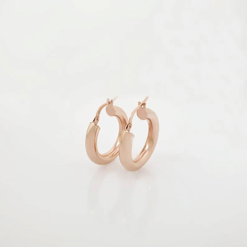 Hoop Earrings Hollow 14k