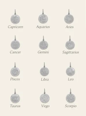 Horoscope Pendants - Sterling Silver