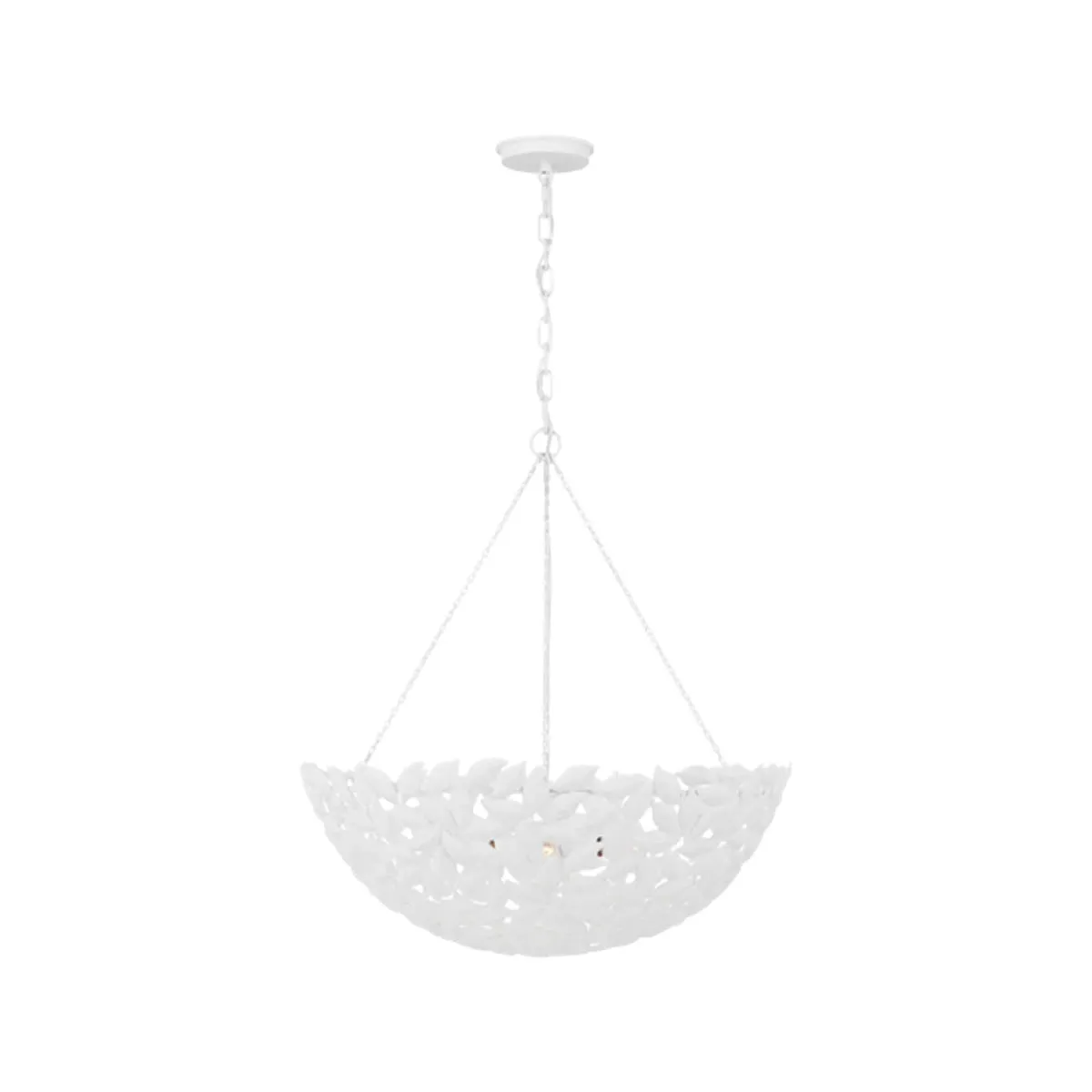 Kelan 24 in. 6 Lights Pendant Light White Finish