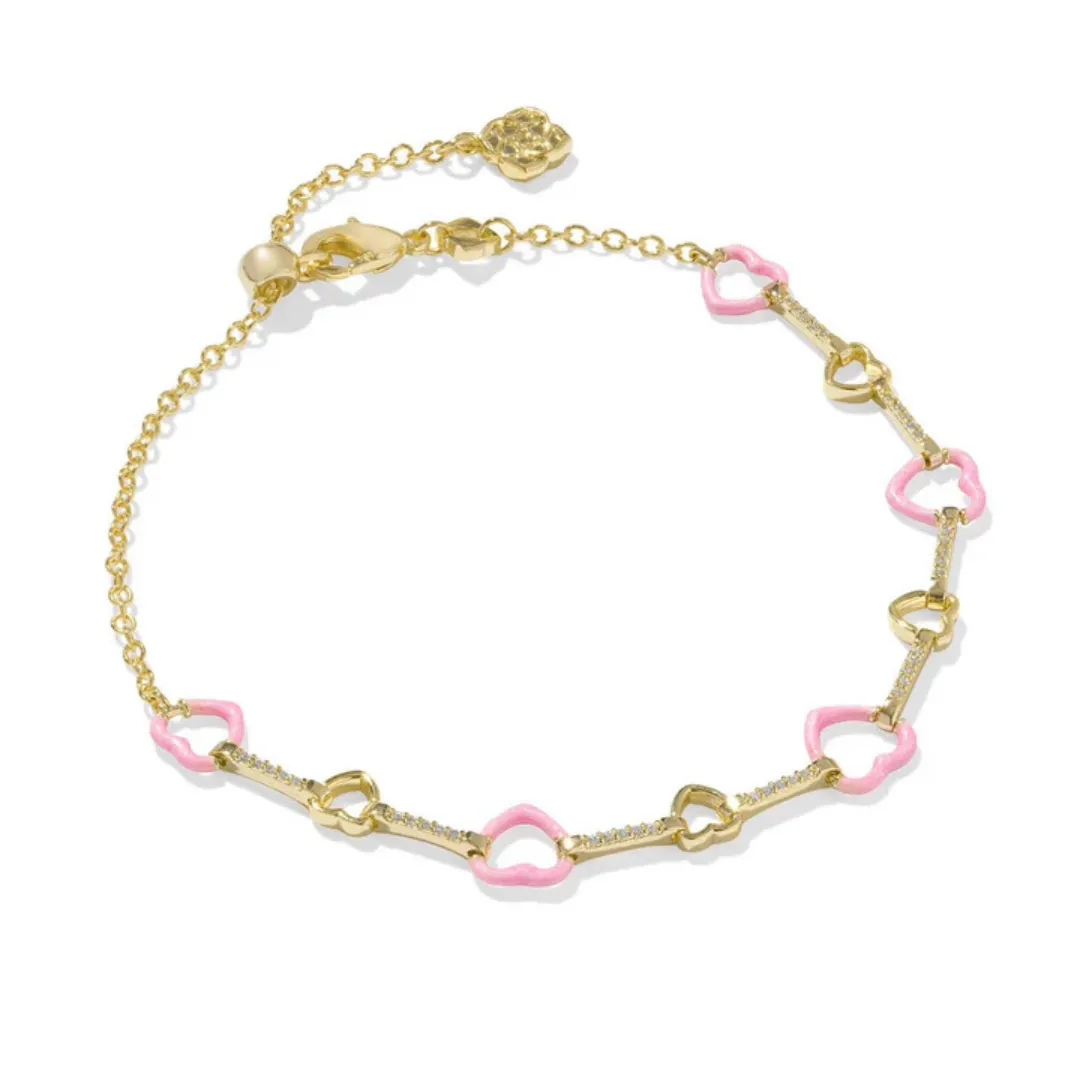 Kendra Scott Haisley Heart Delicate Chain Bracelet - Gold