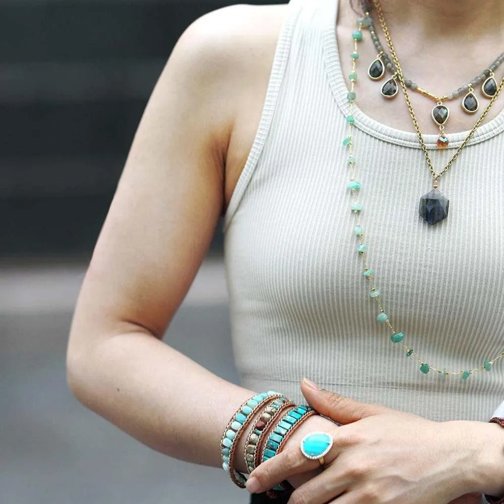 Labradorite Beads & Pendants Necklace