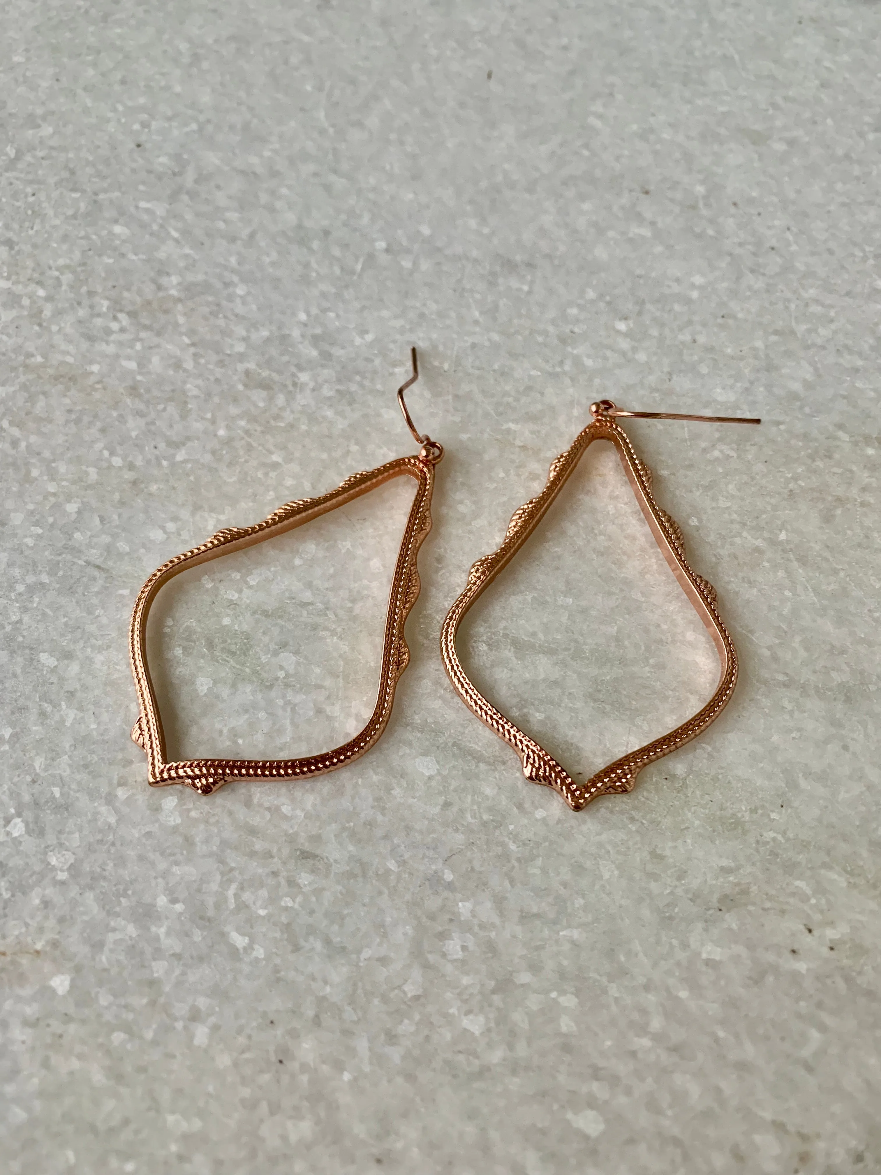 Large Open teardrop earrings