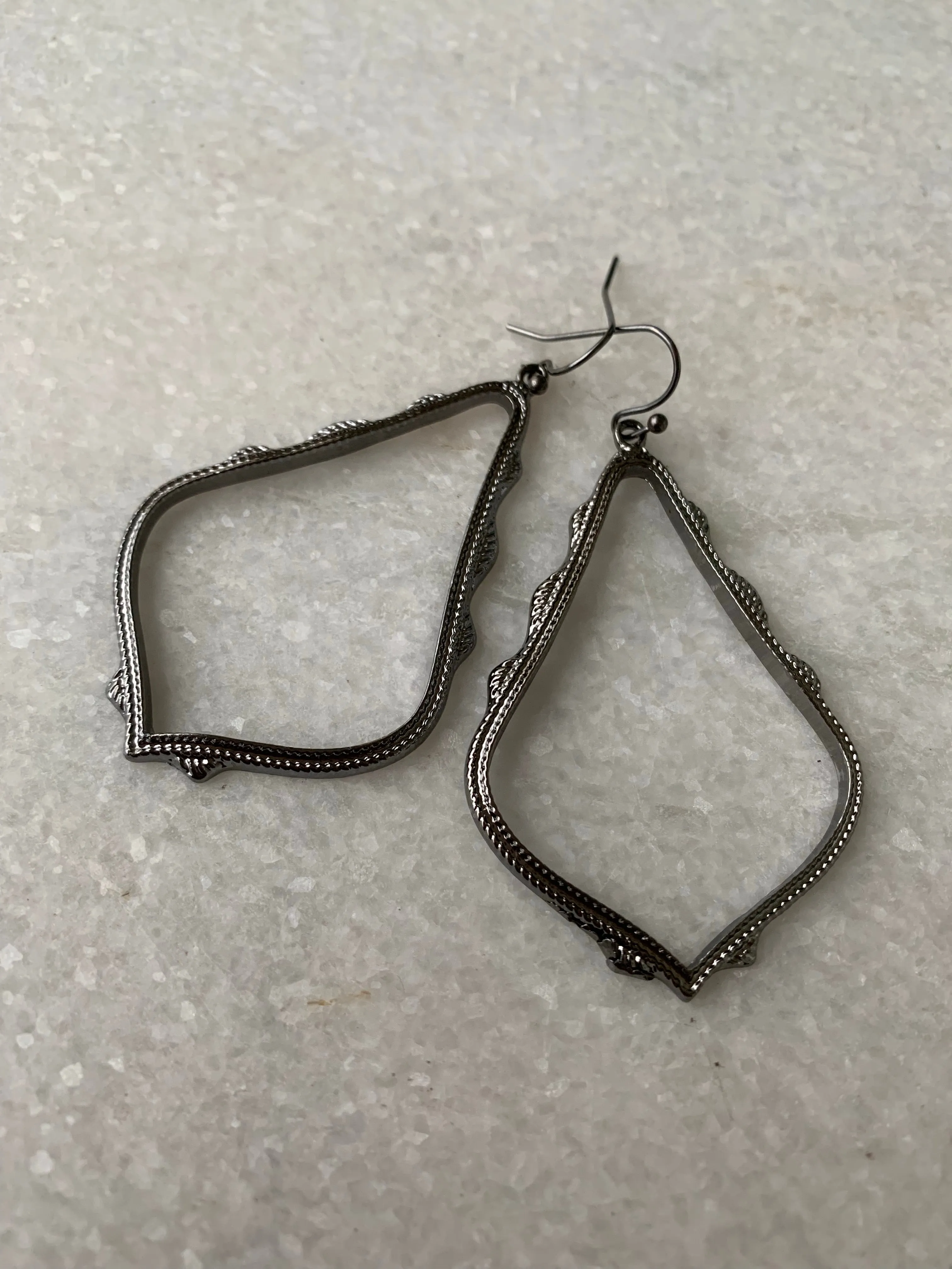 Large Open teardrop earrings