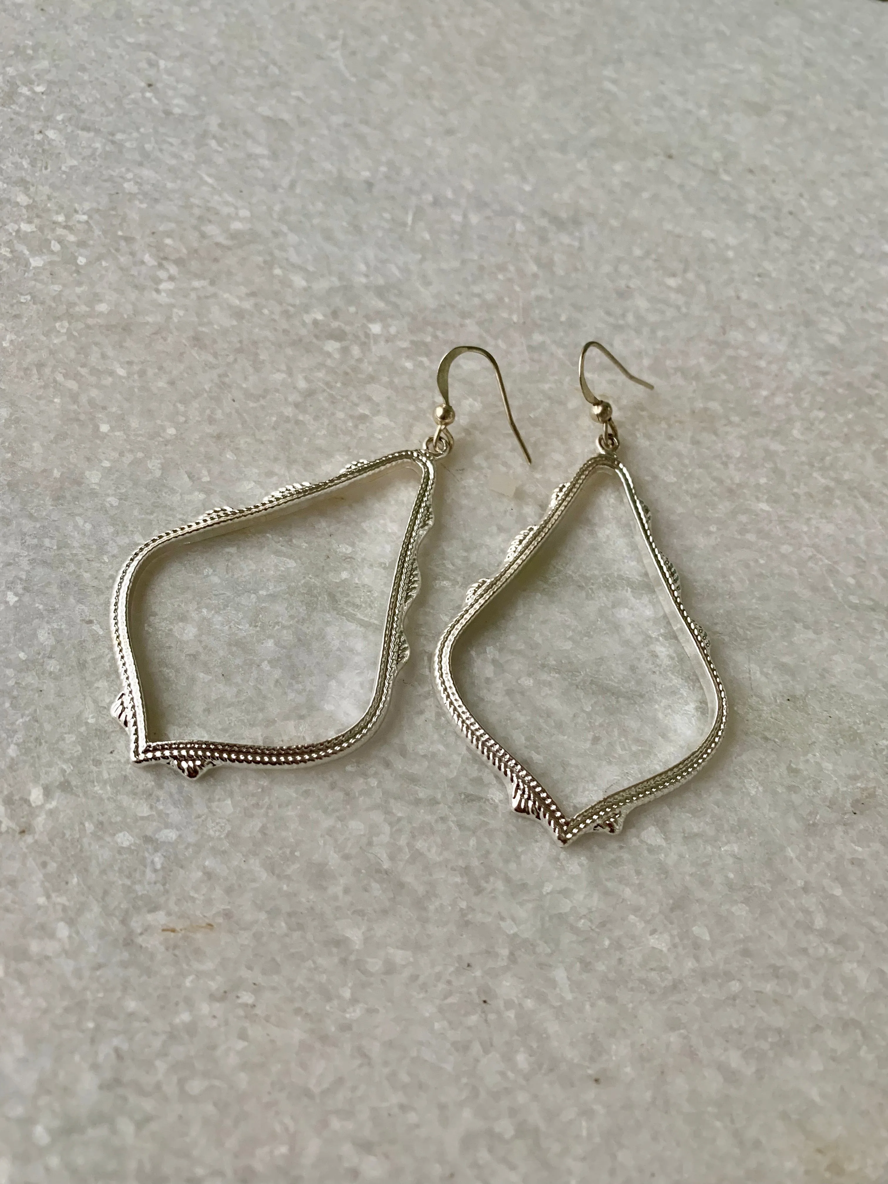 Large Open teardrop earrings