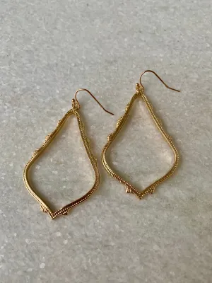 Large Open teardrop earrings