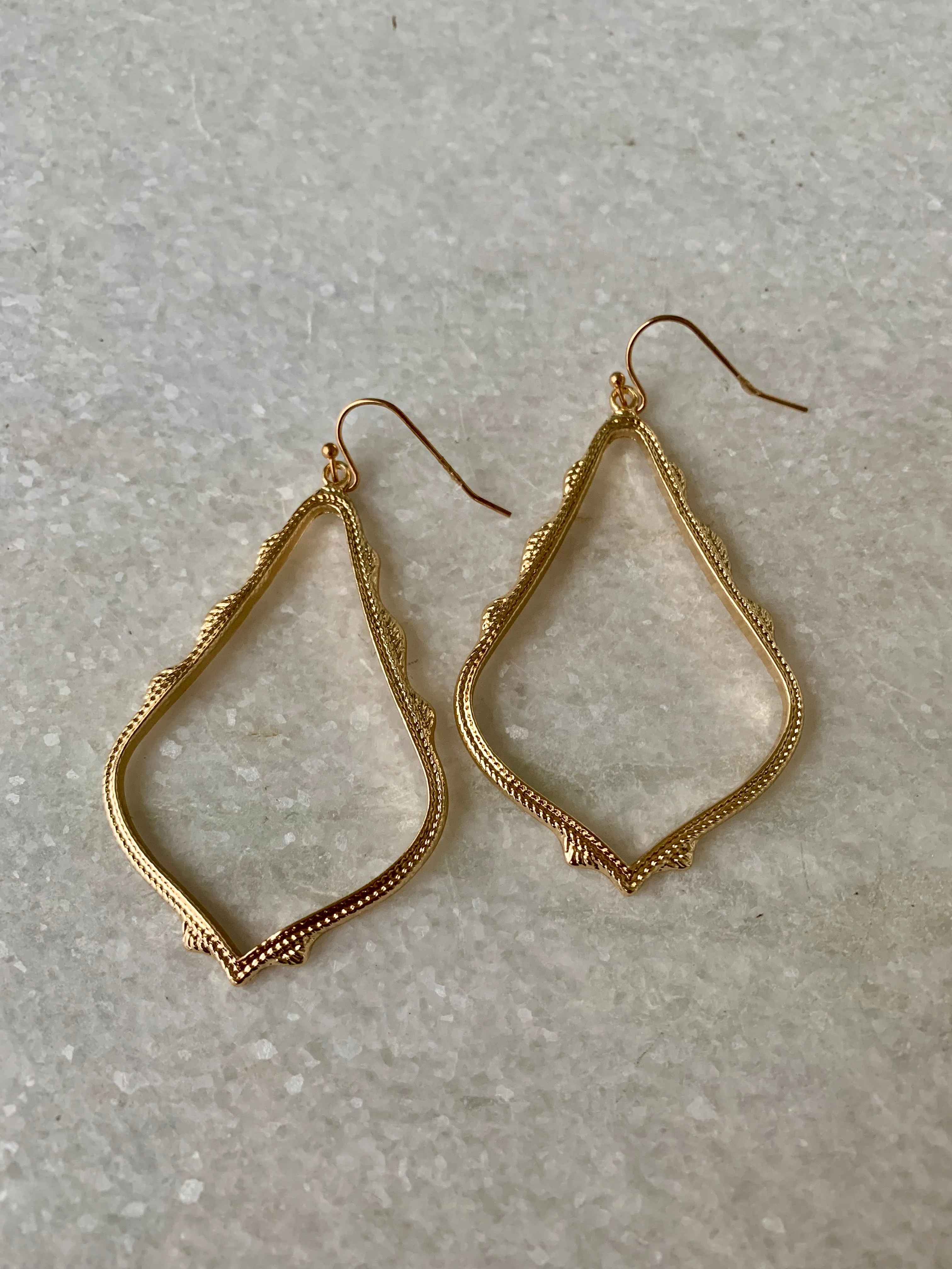 Large Open teardrop earrings