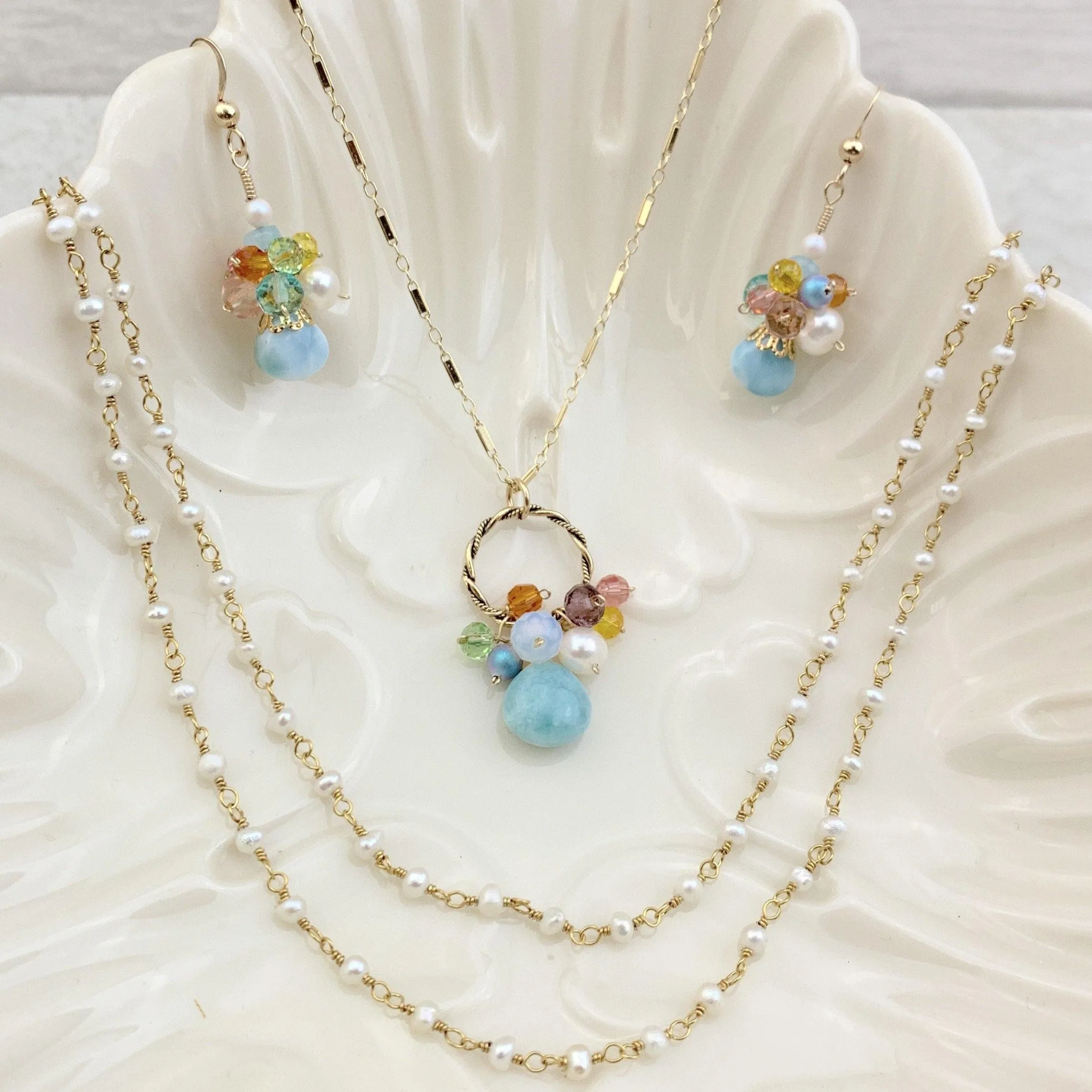 Larimar Everyday Pendant Style Necklace