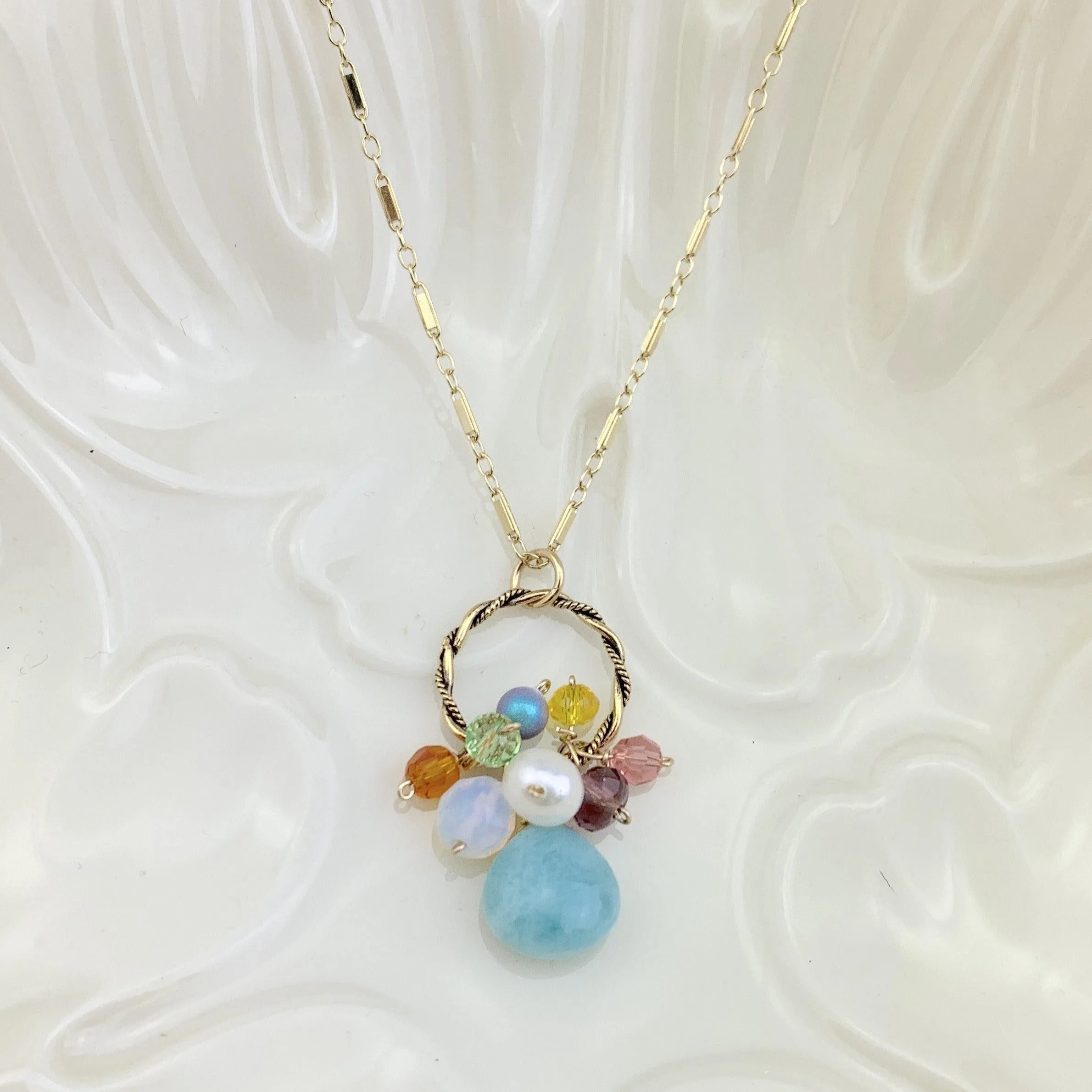 Larimar Everyday Pendant Style Necklace