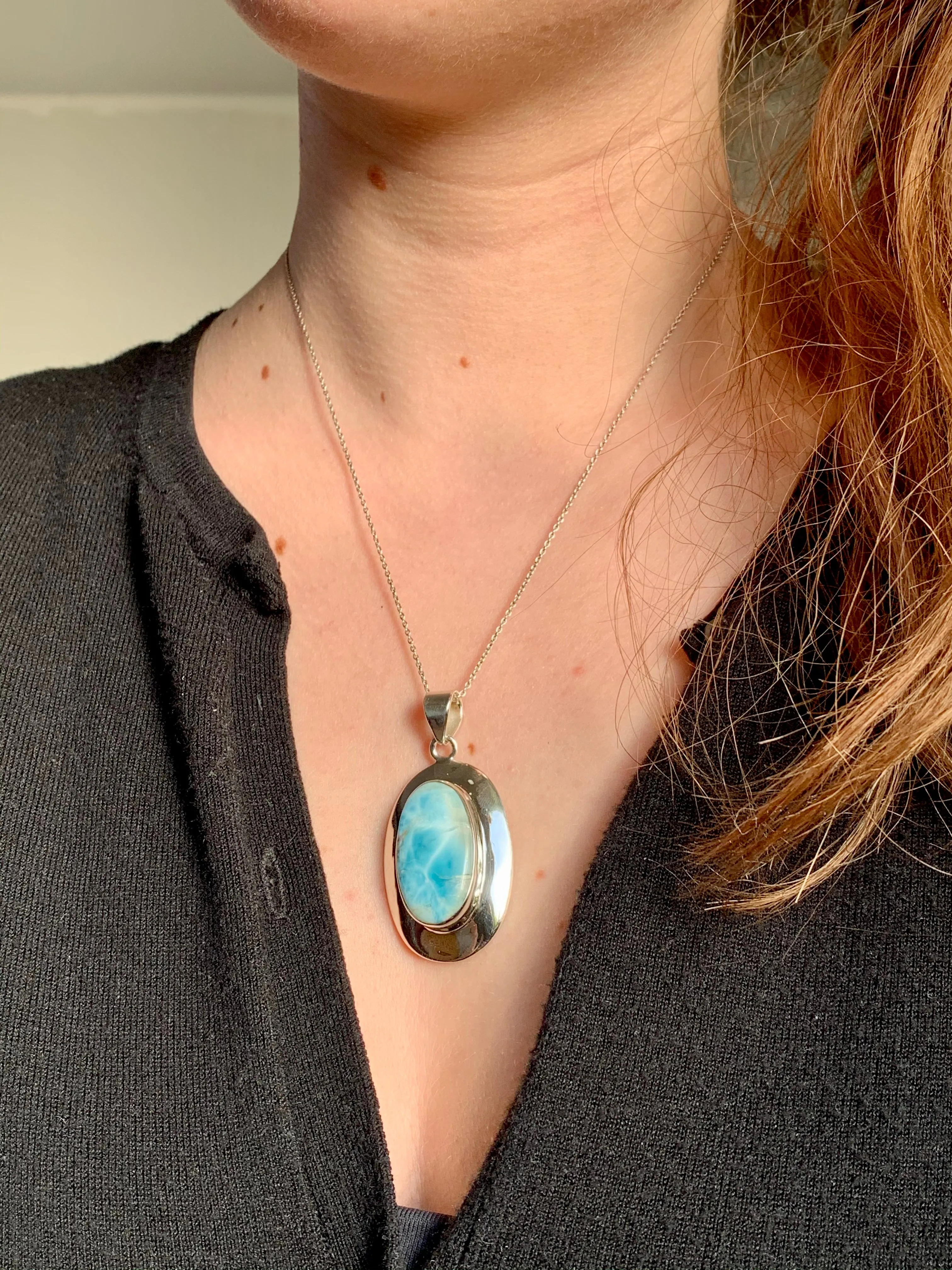 Larimar Medea Pendant (One of a kind)