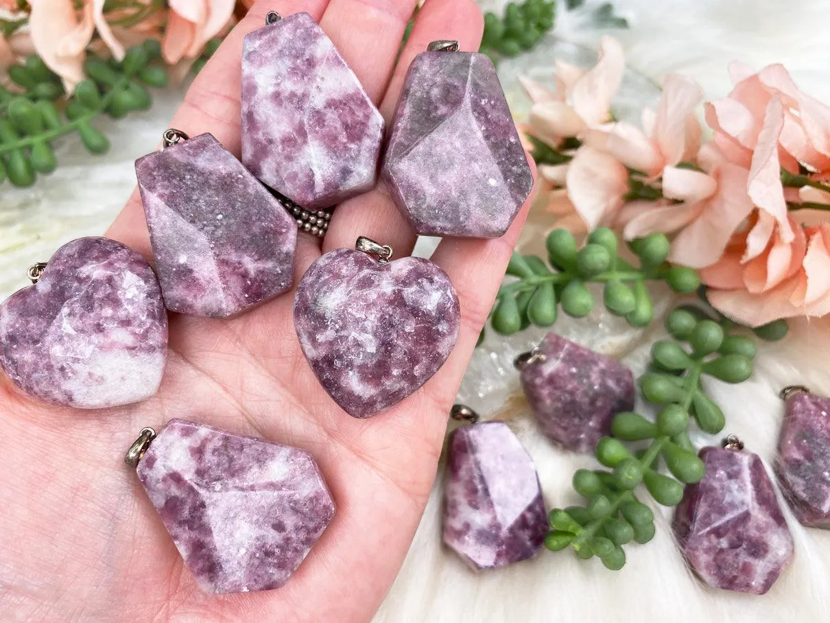 Lepidolite Pendants