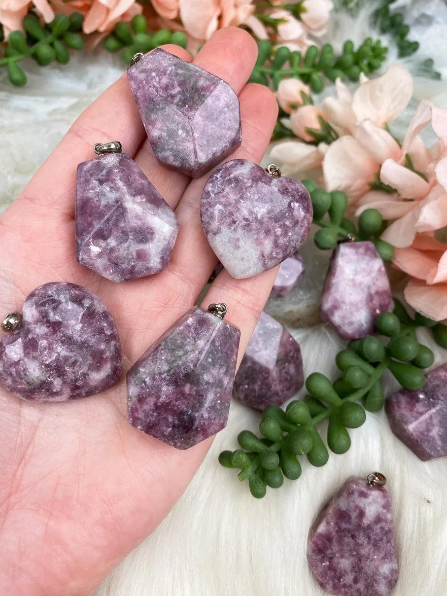 Lepidolite Pendants