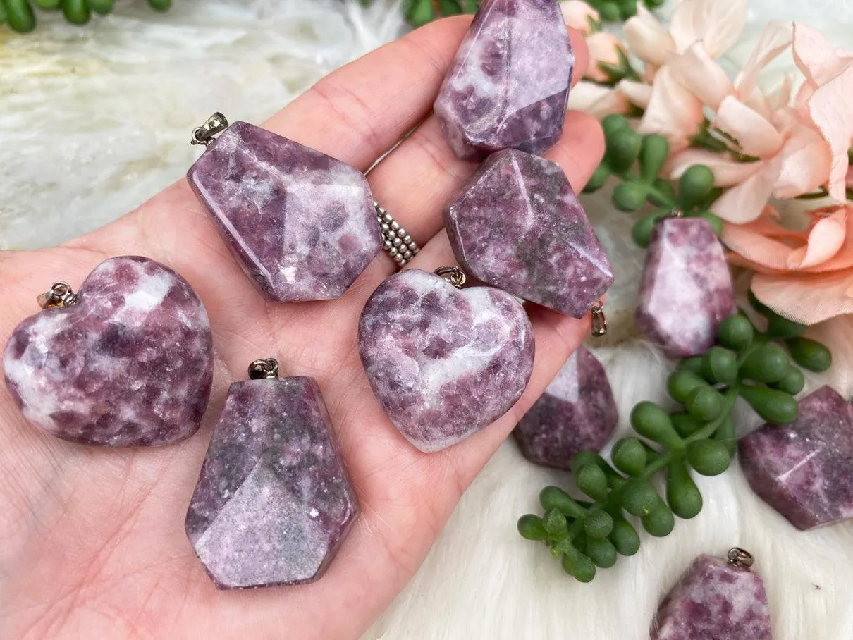 Lepidolite Pendants