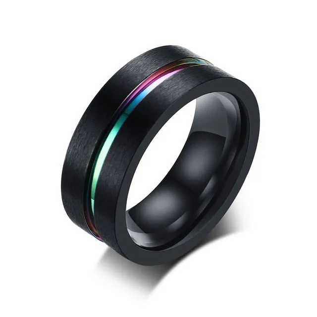 Men's Rainbow Line Classic Ring