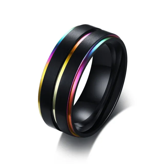 Men's Rainbow Line Classic Ring