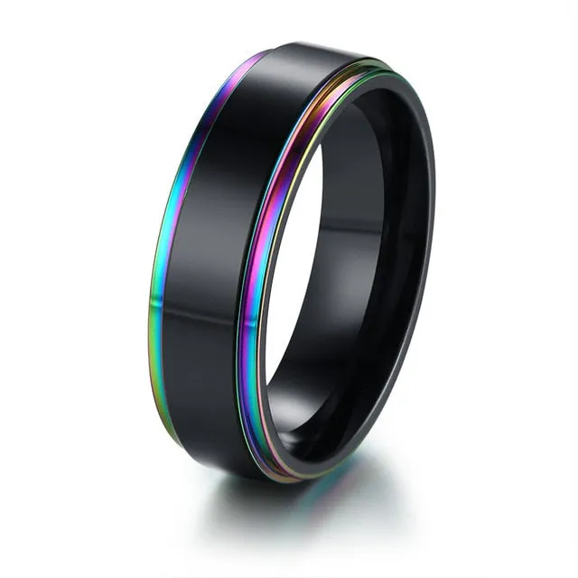 Men's Rainbow Line Classic Ring