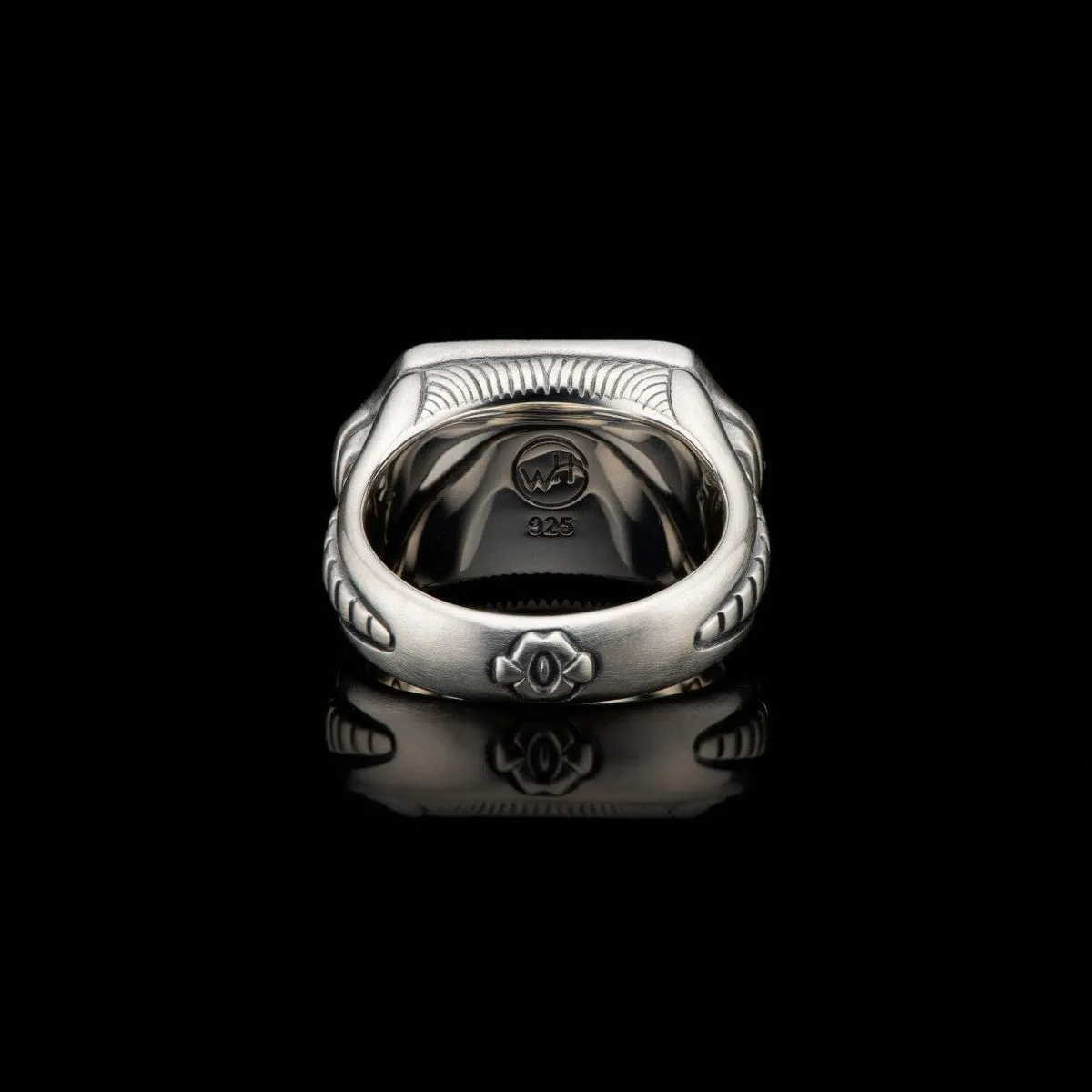 Men's Sleek Damascus Ring - Ring 8 DAM