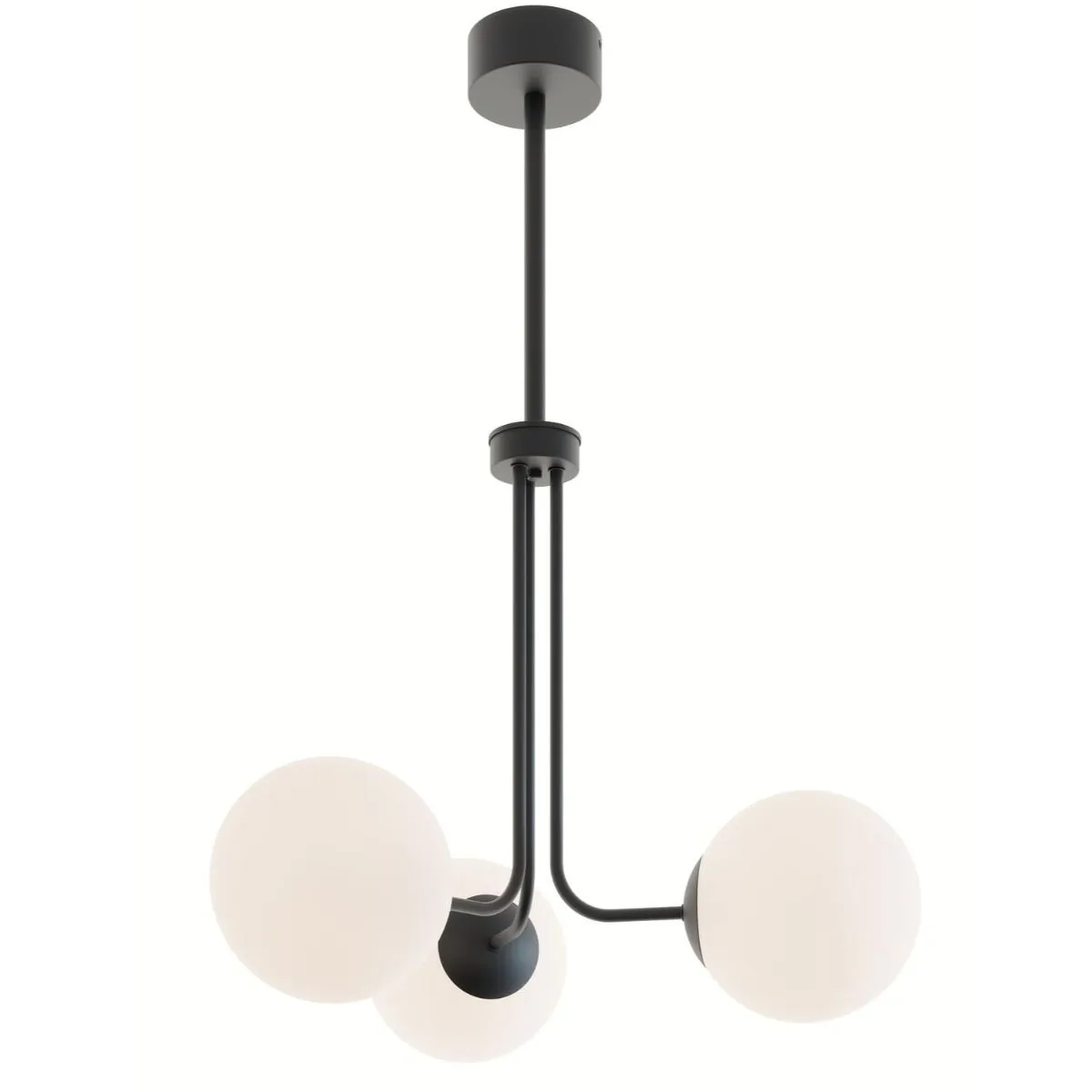 Metropolitan 27 in. 3 Lights LED Pendant Light Black Finish