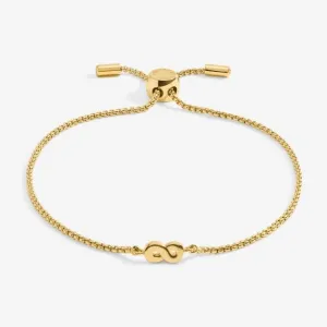 Mini Charms Infinity Gold Plated 24.5cm Adjustable Bracelet 7140