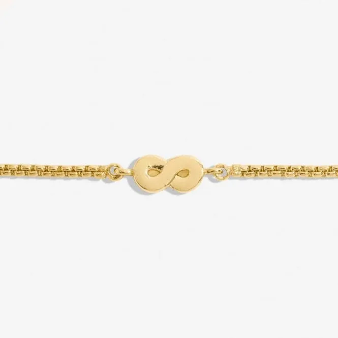 Mini Charms Infinity Gold Plated 24.5cm Adjustable Bracelet 7140