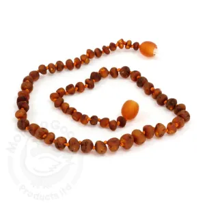 momma goose raw cognac amber baby necklace