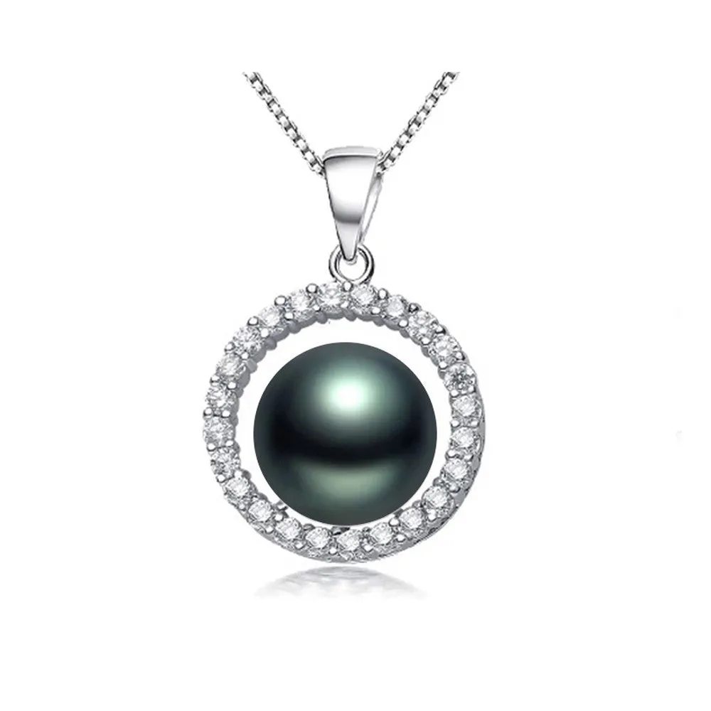 Natural freshwater pearl necklace pendant for women fashion 925 sterling silver jewelry