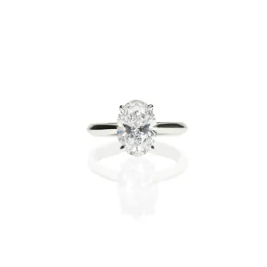 Oval Diamond Ring with a Hidden Halo