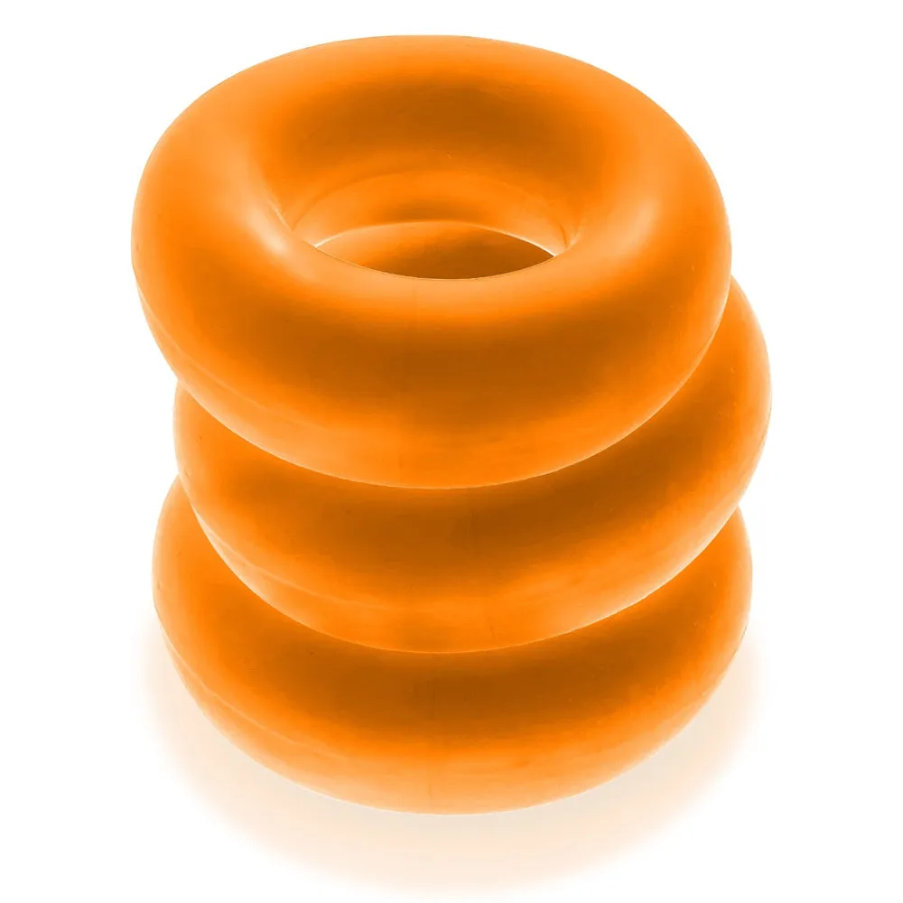 Oxballs Fat Willy 3-Pack Jumbo Cockrings Orange