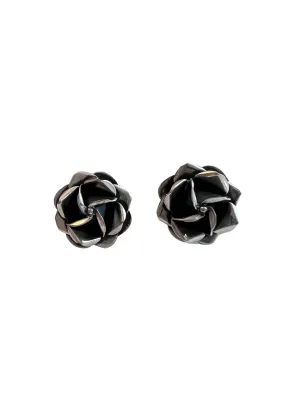 Oxidized Rose Studs - Small