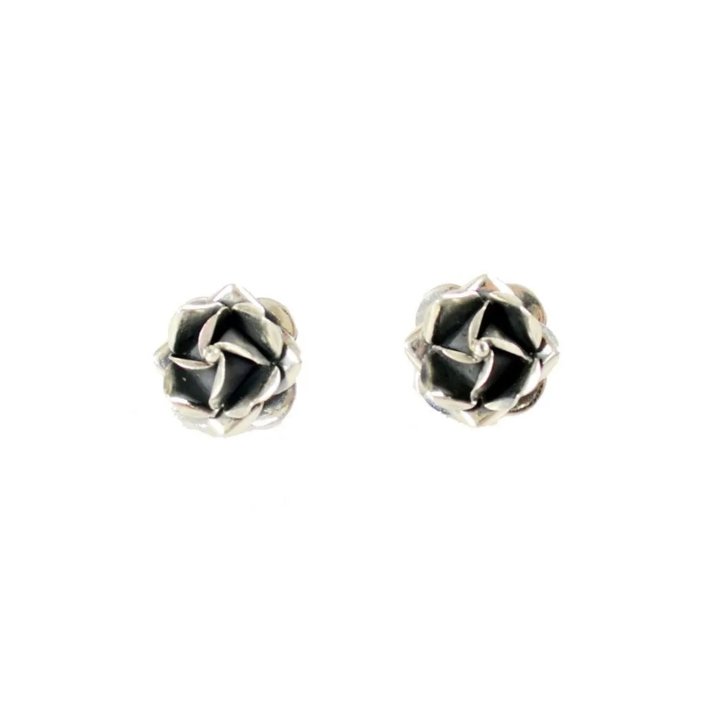 Oxidized Rose Studs - Small