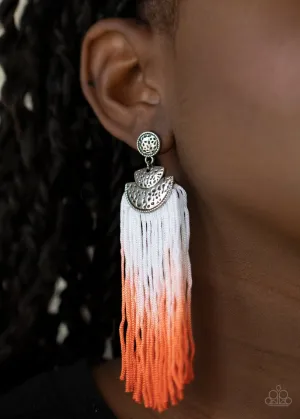 Paparazzi Earring ~ DIP It Up - Orange